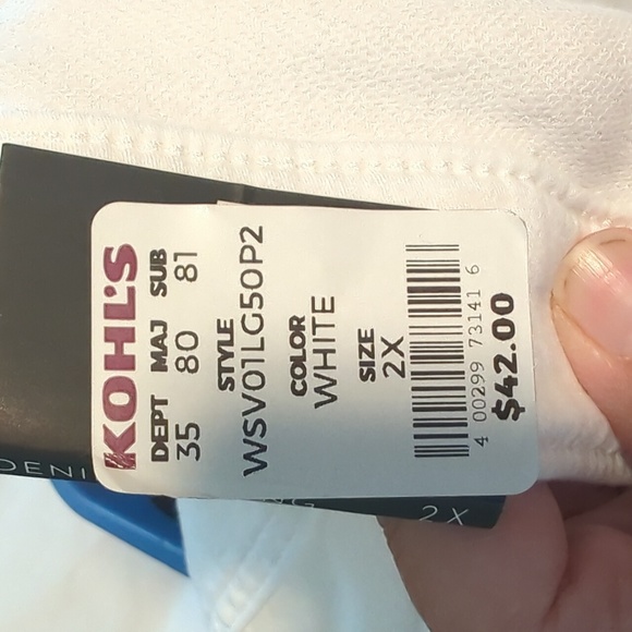 🆕 VERA WANG Slip-On Denim Leggings / Size 2x - Picture 6 of 6